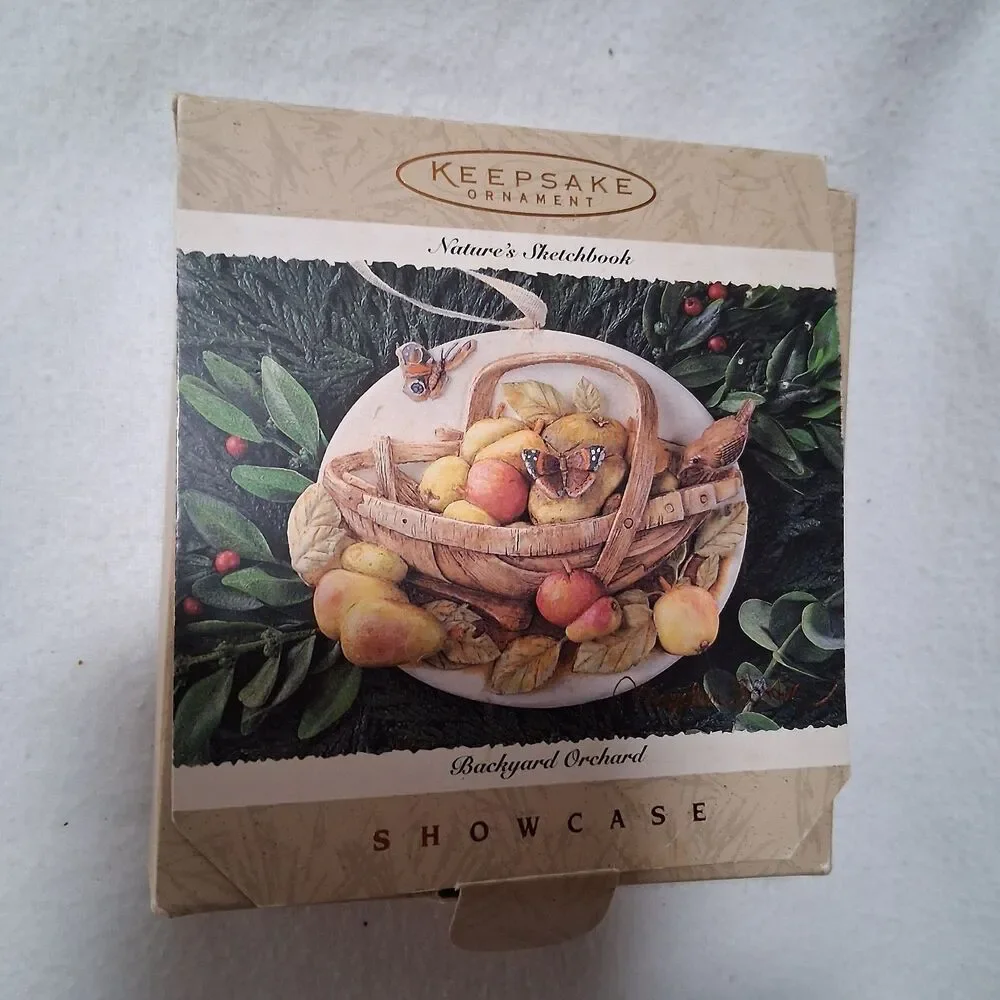 Hallmark Backyard Orchard Marjolein Bastin Nature's Sketchbook Ornament 1995